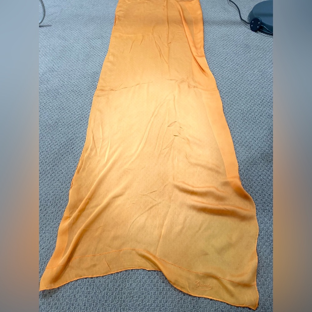 Gucci Lightweight Orange Silk Wrap